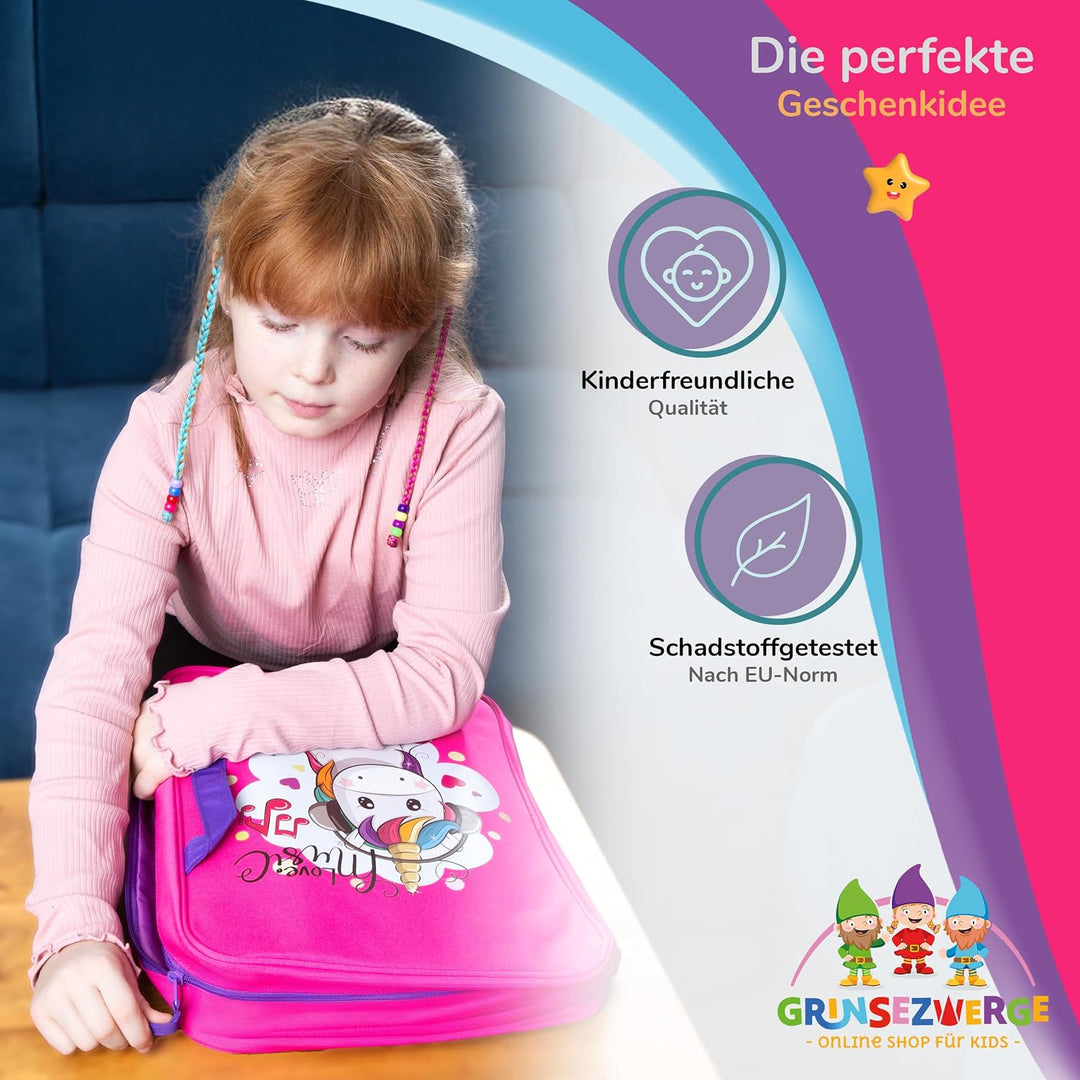 GRINSEZWERGE Tasche für Edurino & Tonie Figuren, TipToi Stift und Kinder Tablet | Mäppchen mit Platz