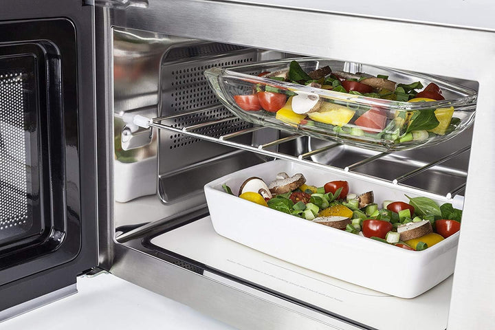 Caso MG25 Ceramic 2-in-1 Mikrowelle mit Grill | Keramikboden, Grillrost für 2 Ebenen, 900 W, 1000 W