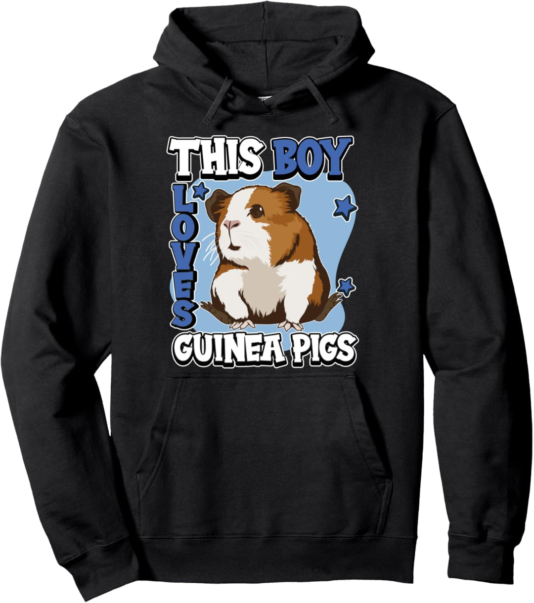 Jungen This Boy Loves Guinea Pigs Meerschweinchen Pullover Hoodie