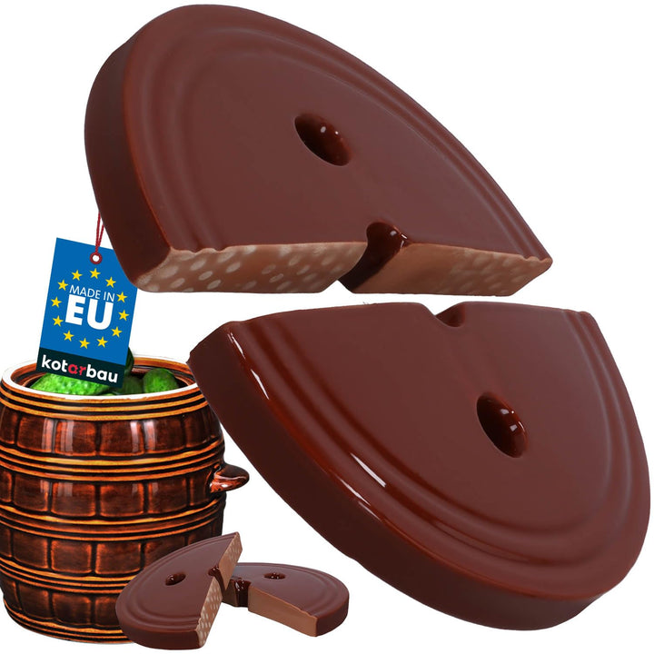 KOTARBAU® Beschwerungsstein 230 mm für Gärtopf aus Steinzeug Halbiert Fermentiergewicht für Sauerkra