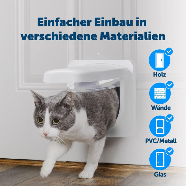 PetSafe Petporte smart flap Mikrochip Katzenklappe, Automatischer Zugang mit Chip-Erkennung, Für Kat