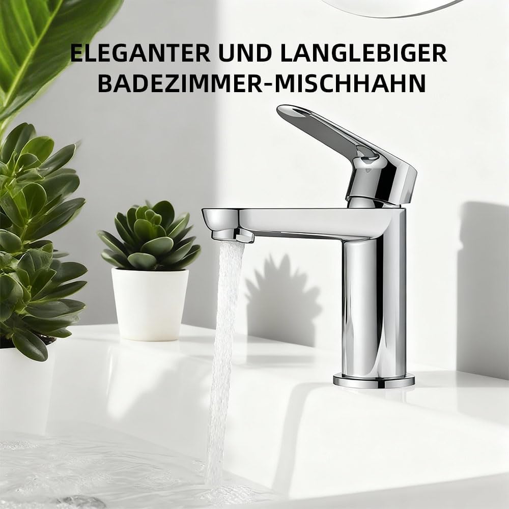 BELZ Wasserhahn Bad, Einhebel-badarmatur, Armatur Badezimmer, Mischbatterie Bad, Höhe 85 mm, Energie