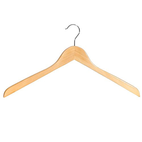 Gerso Standard Holzkleiderbügel platzsparend Kleiderbügel dünn Natur - 25 Stück 25er Pack, 25er Pack