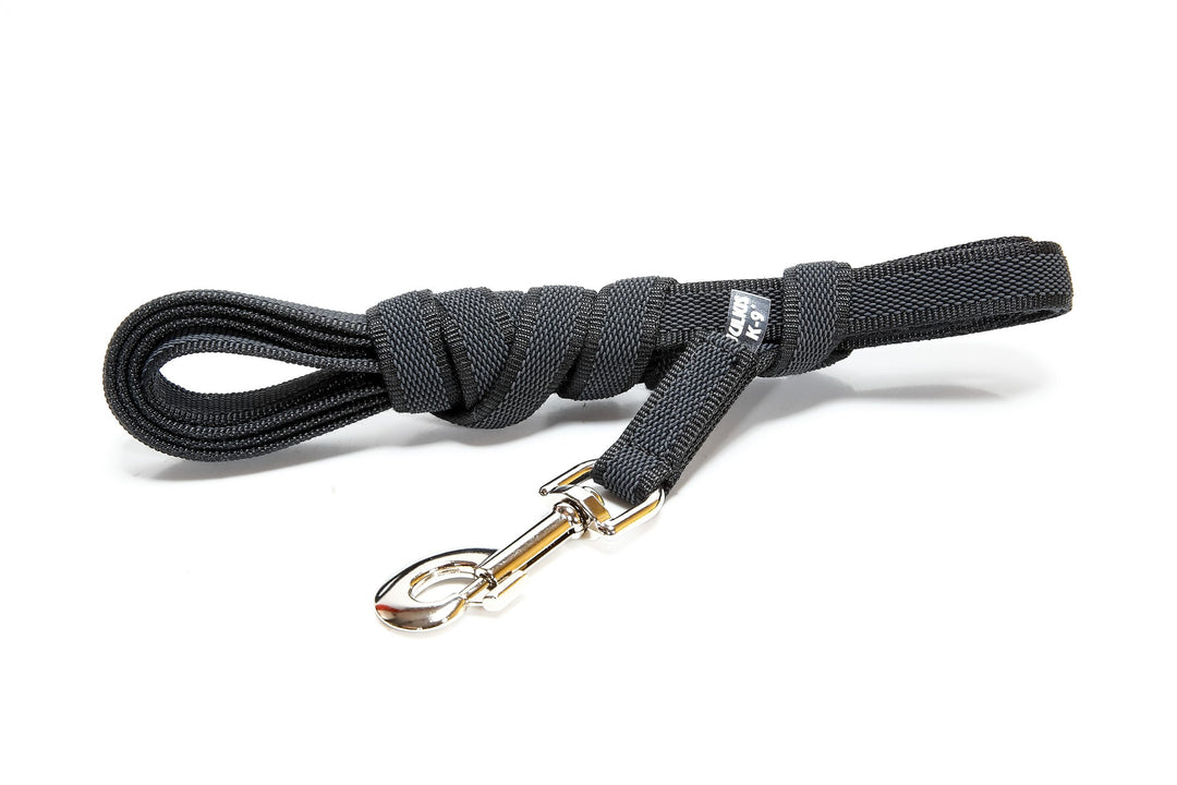 IDC Color &amp; Gray gumierte Leine, 20 mm x 10 m mit Schlaufe, Schwarz-Grau Schwarz-Grau 20 mm x 10 m (