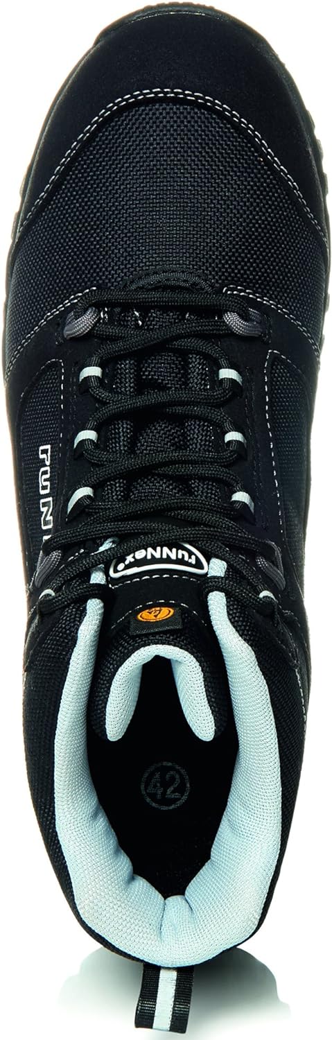 ruNNex 5323-37 S3-ESD-Sicherheitsschnürstiefel LightStar, 37, Schwarz/Weiss/Grau 37 EU Schwarz Weiss