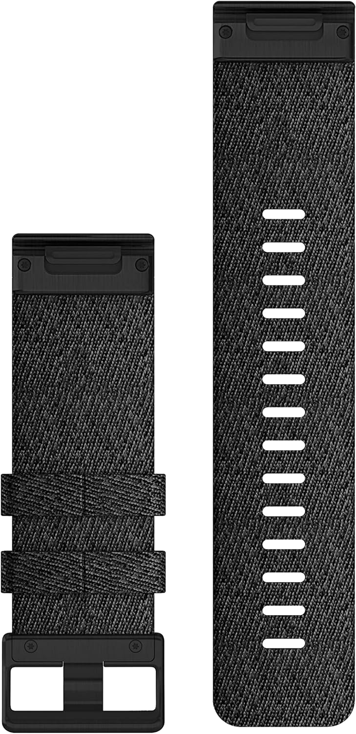 Garmin Quickfit Armband, 26mm, Nylon, Schwarz, passend für Fenix 5X/6X/7X Serie, Enduro 1/2, Tactix