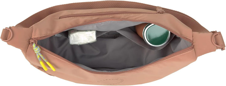 LÄSSIG Wickeltasche Umhängetasche inkl. Kinderwagenbefestigung/Stretch Up Bum Bag Braun, Braun