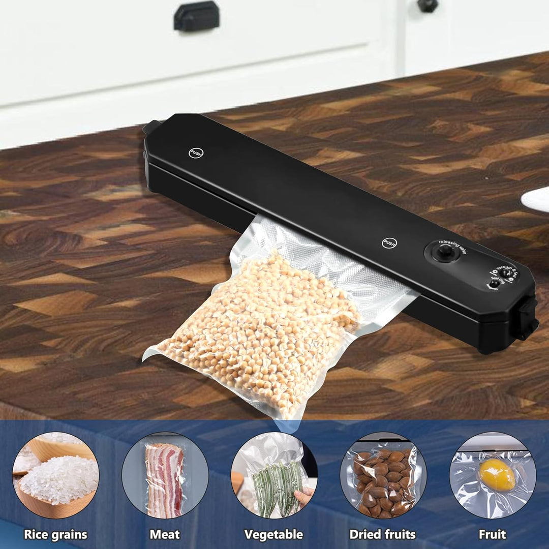 BYZESTY Vakuumiergerät, Vakuumierer, Folienschweissgerät mit 100 Vakuumierbeutel, Vacuum Sealer, Vac