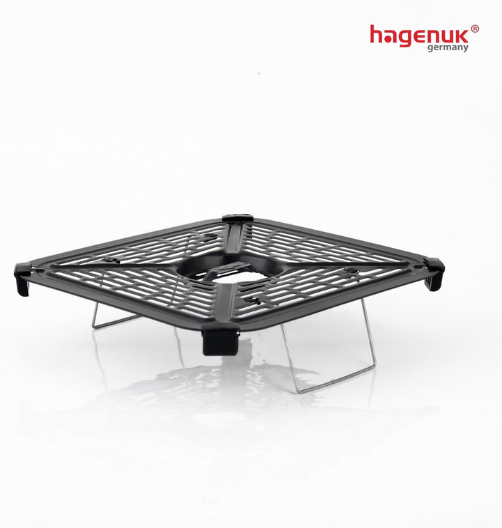 Premium Doppel-Heissluftfritteuse 2×5,5L mit Sichtfenster, 10 Programmen, Grill-Einsatz, Touchdispla