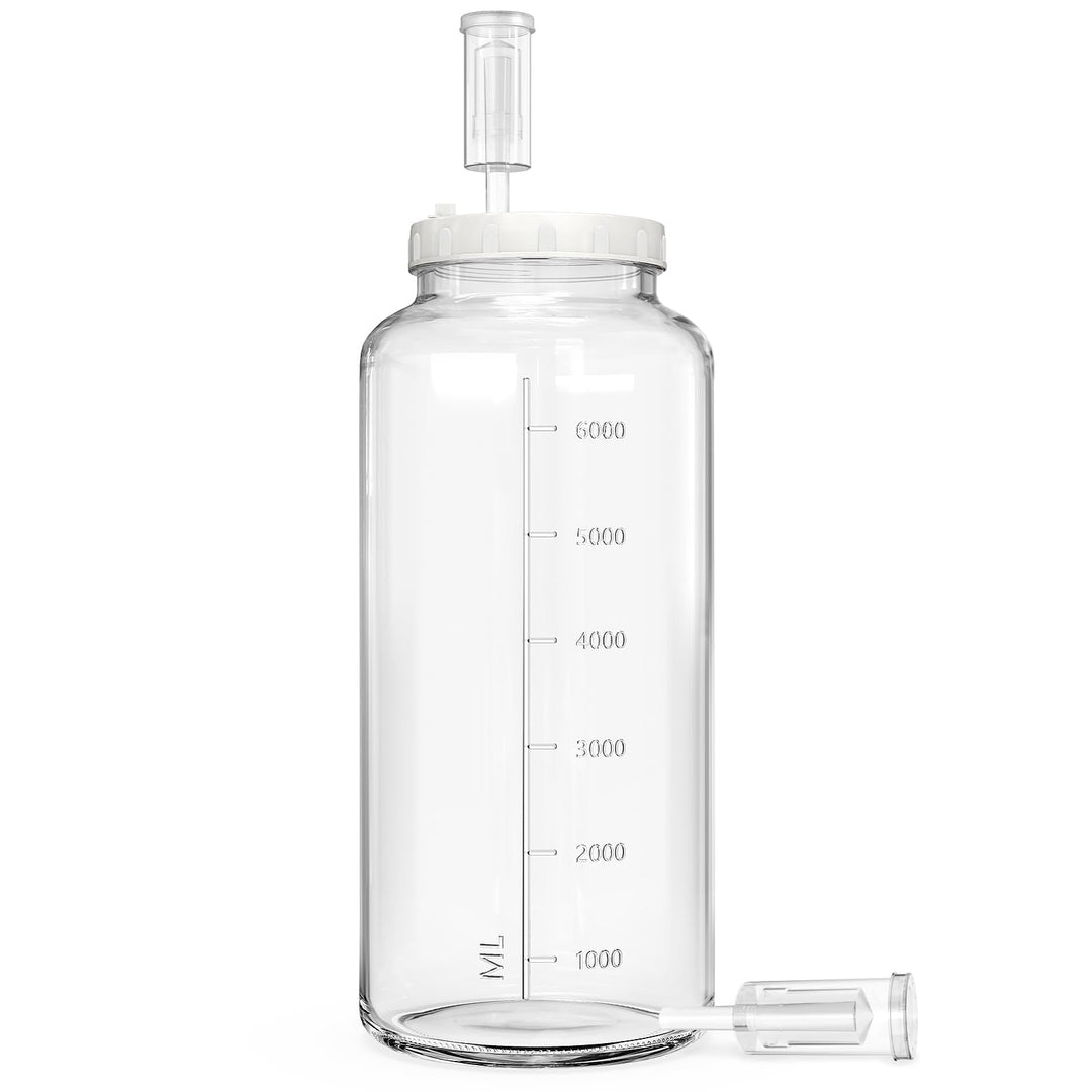 7,6 Litre Gross Fermentierglas mit Luftschleuse - Gärglas Fermentationsgläser Sauerteig Starter Set