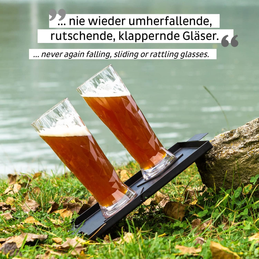 silwy® Hightech-Kunststoff-Magnet-Gläser inkl. Metall-Nano-Gel-Pads – rutschfeste Campinggläser, Boo