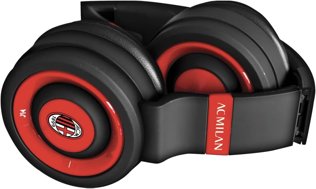 TECHMADE AC Milan Kabellose Over-Ear-Kopfhörer, kabellos, zusammenklappbar, Kopfhörer mit eingebaute