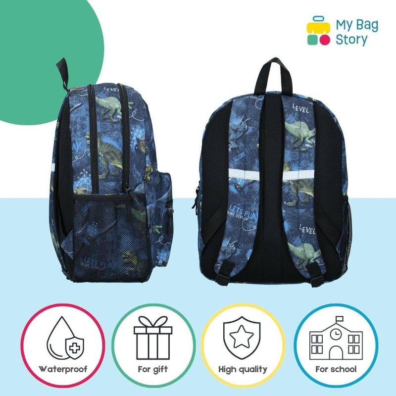 mybagstory - Rucksack - Skooter - Dinosaurier - Kinder - Schule - Grundschule - Schulranzen Jungen -