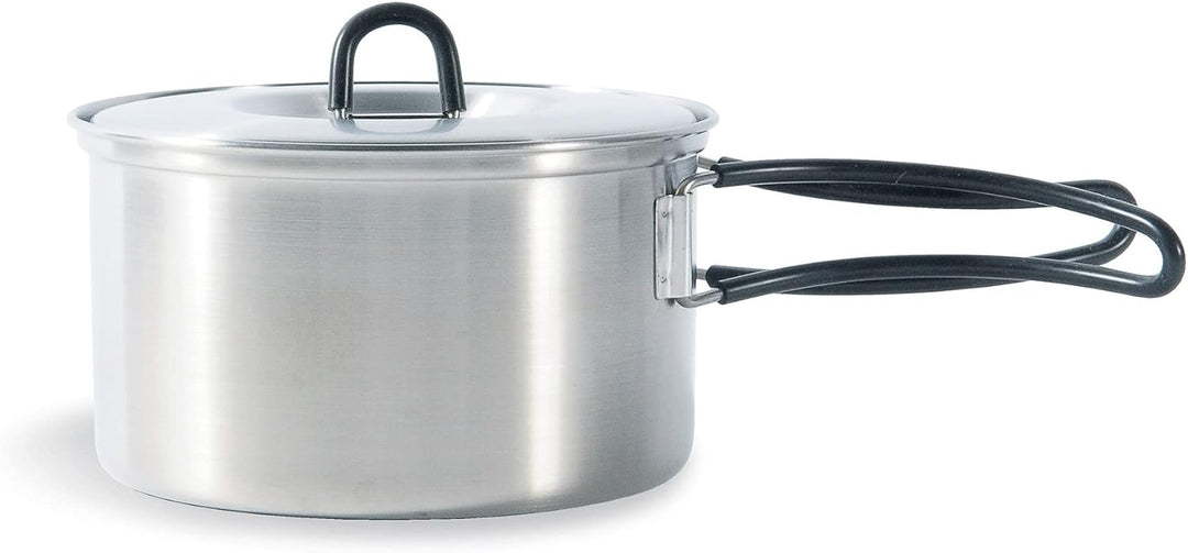 Tatonka Camping-Kochgeschirr Cookset Regular (5-teilig) - Edelstahl-Geschirr mit Pfanne und 2 Töpfen