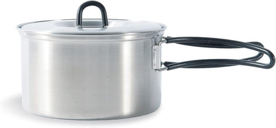 Tatonka Camping-Kochgeschirr Cookset Regular (5-teilig) - Edelstahl-Geschirr mit Pfanne und 2 Töpfen