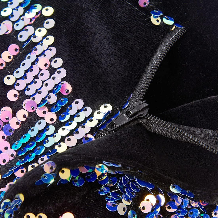 CARFFIV Herrenmode, Blumenmuster, glänzende Pailletten, Samt-Hose XS Map Purple, XS Map Purple