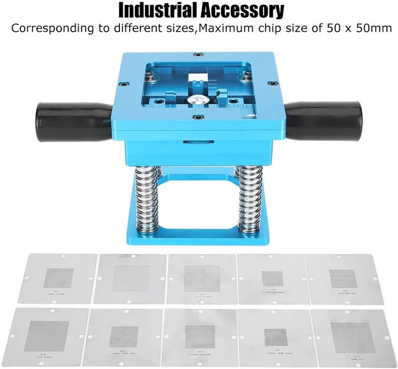 Blaues Reballing-Kit, Reballing-Station in mehreren Grössen mit Griff für BGA-Lötstation