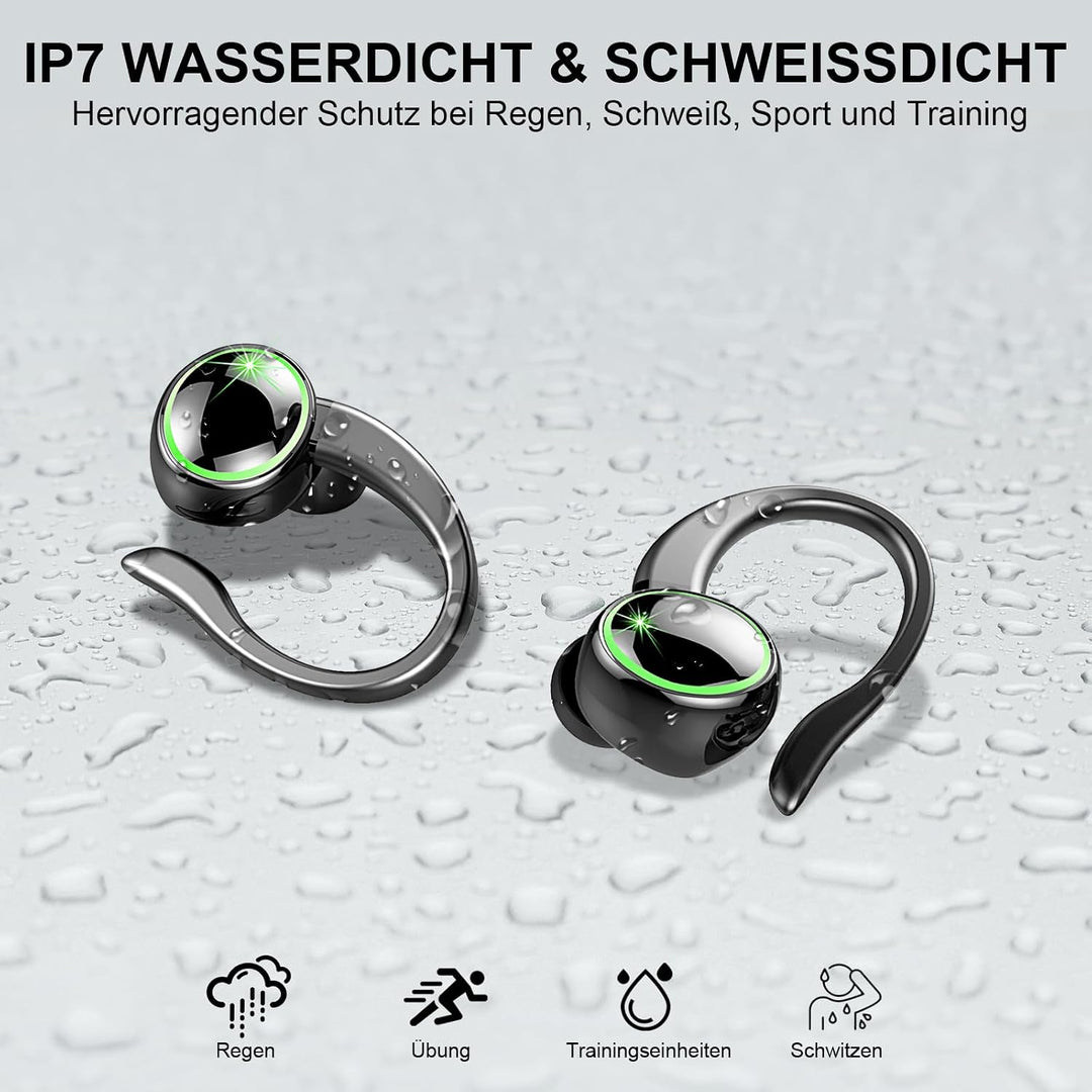 2026 Bluetooth Kopfhörer, Kopfhörer Kabellos Bluetooth 5.4 Sport tiefer Bass, 56 std Spielzeit In Ea