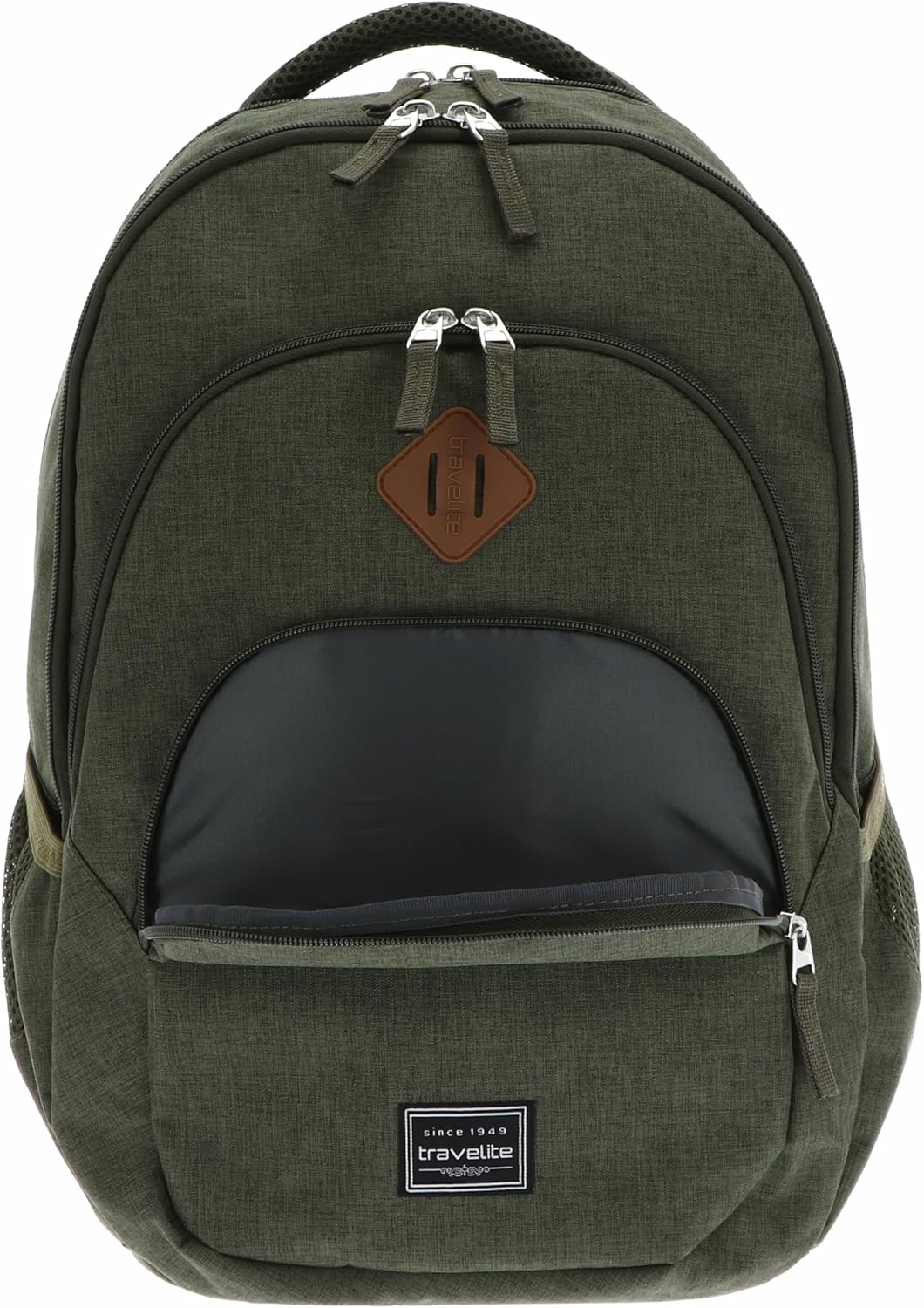 Travelite Handgepäck Rucksack, Laptop Rucksack 15,6 Zoll, BASICS, Daypack, Tagesrucksack mit vielen