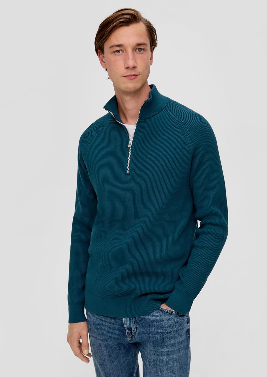 s.Oliver Damen 10.3.11.17.170.2133820 Pullover S 6904 Petrol, S 6904 Petrol