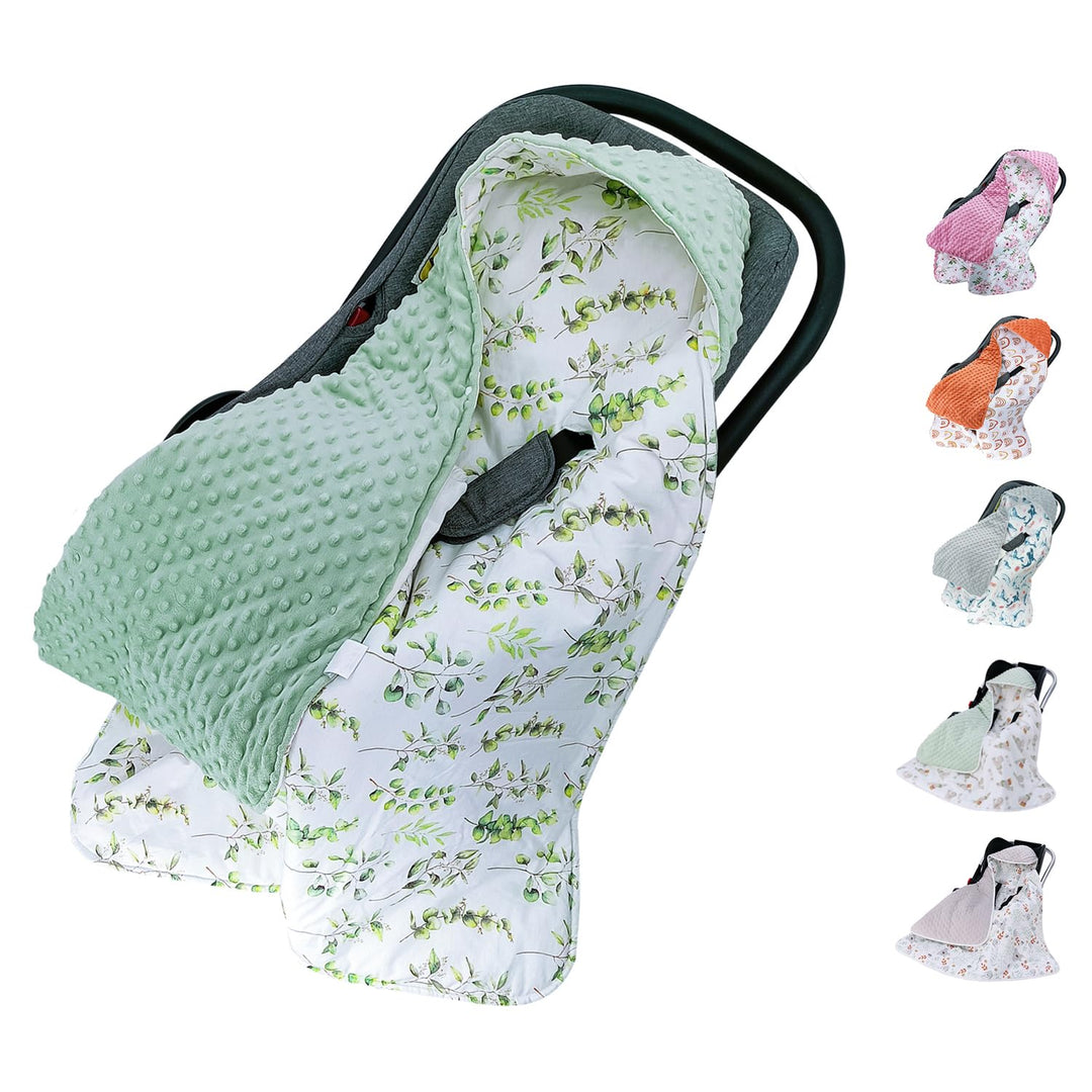 Miracle Baby Einschlagdecke Babyschale Winter Universal Kuscheldecke 90x90cm für Buggy Kinderwagen (