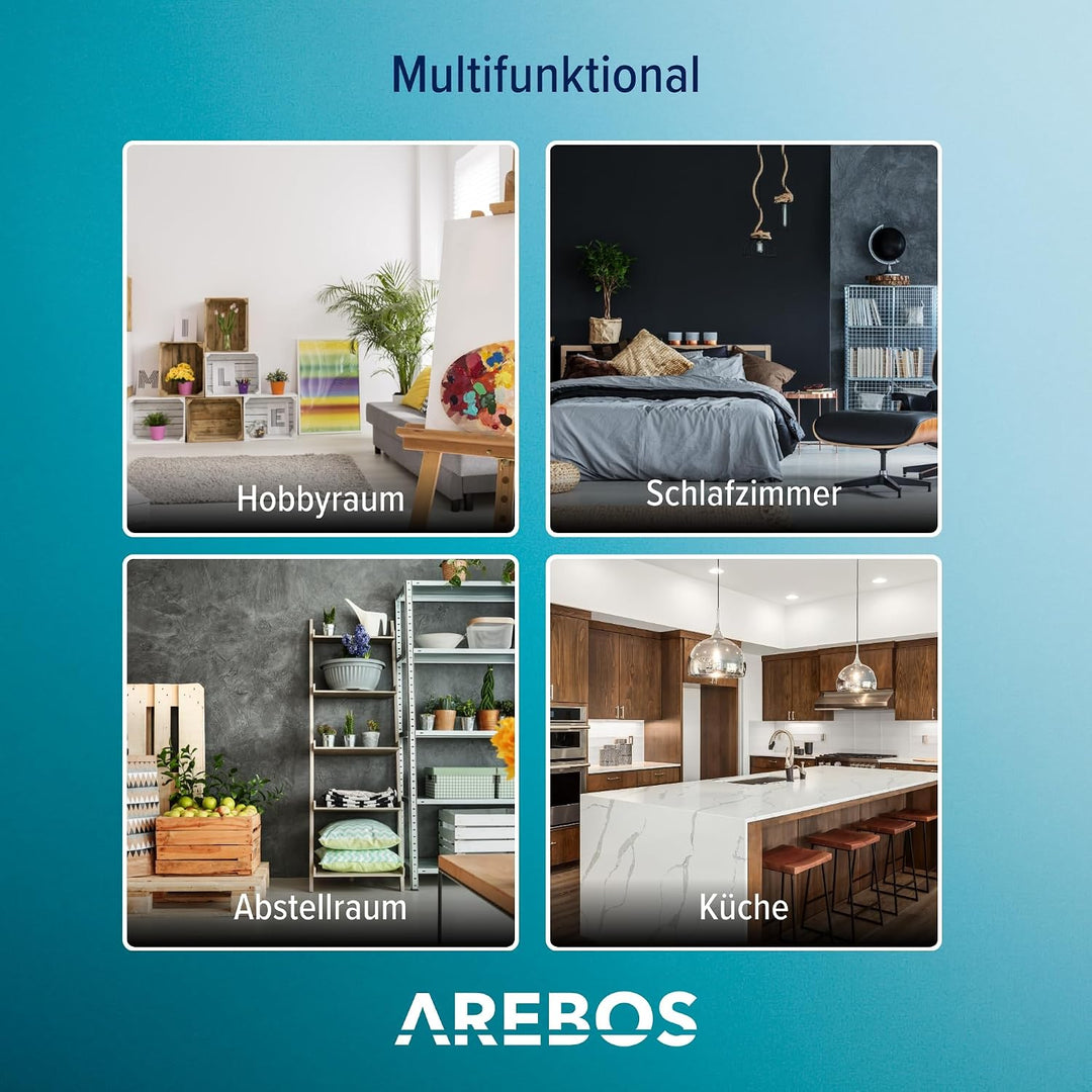Arebos Teleskopschublade - für Schrankbreite 30 40 50 oder 60 cm/verchromt/Setwahl- Küchenschublade