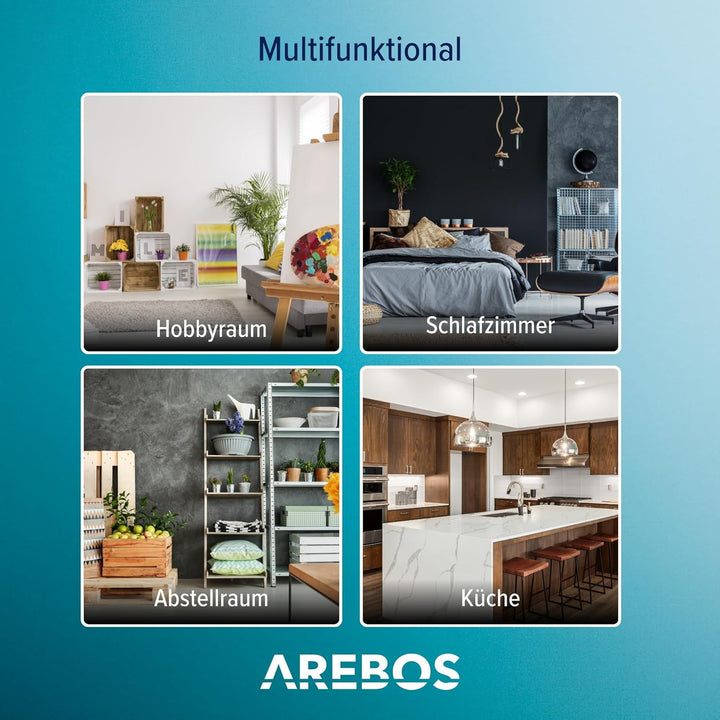 Arebos 2X 50 cm Teleskopschublade Küchenschublade Korbauszug Schrankauszug Schlafzimmerschublade