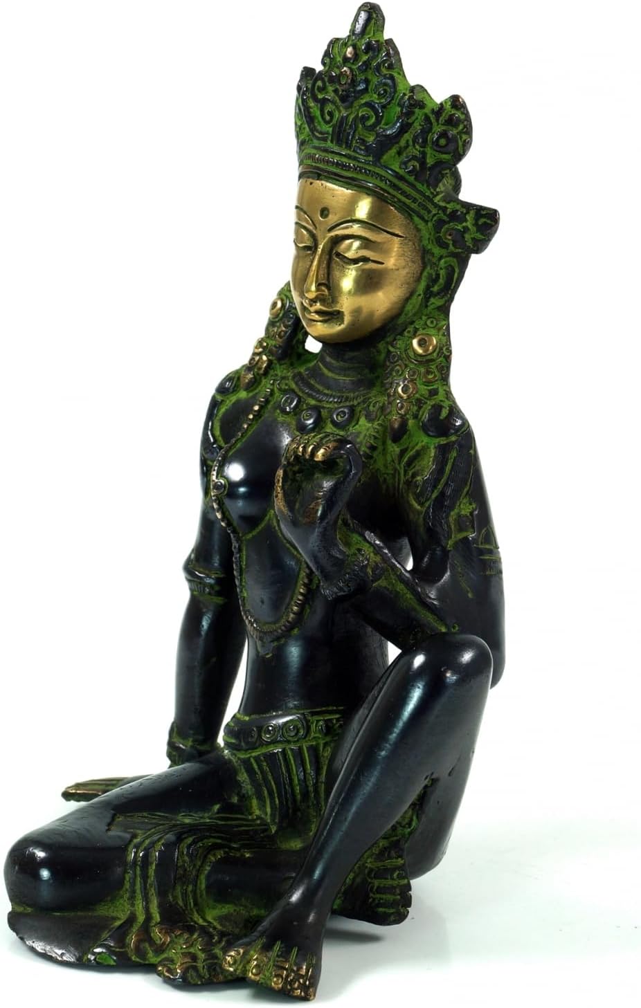 GURU SHOP Messingfigur, Statue Laxmi 16 cm - Motiv 2 normal Motiv 2, normal Motiv 2