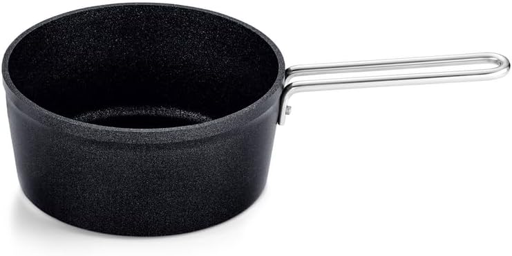 Fissler Adamant / Aluminium-Stielkasserolle (Ø 18 cm, 2 Liter) beschichtet, mit Metall-Deckel, antih