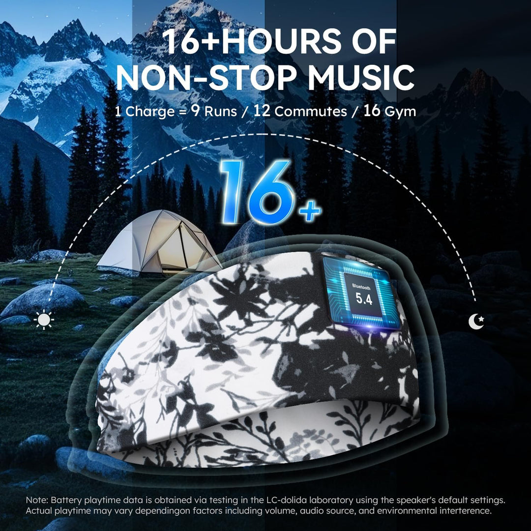 LC-dolida Schlafkopfhörer Bluetooth Schlafen Kopfhörer, Kabellos Sport-Kopfhörer Stirnband 15+ Stund