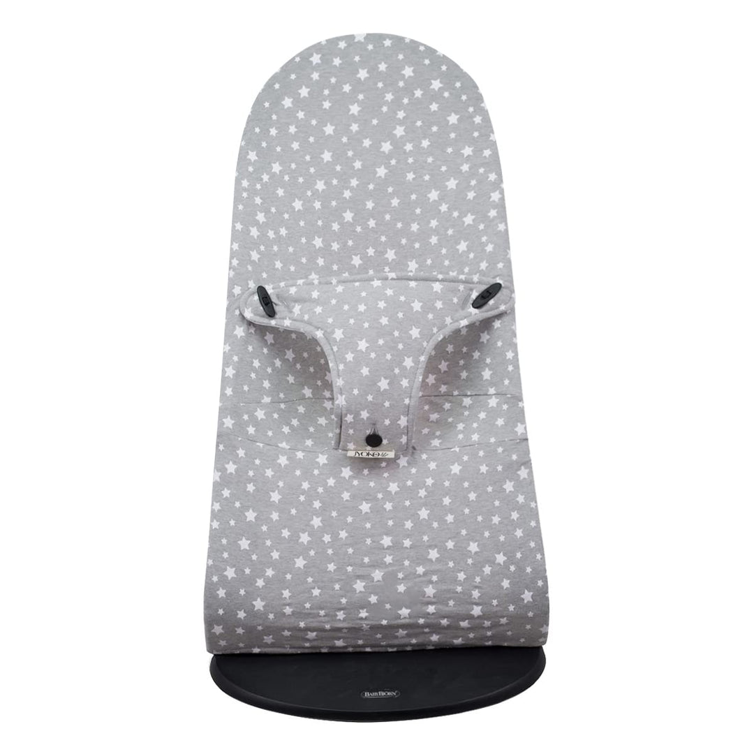 JYOKO KIDS Bezug kompatibel mit Babybjorn Bliss, Balance, Soft (White Star, Baumwolle), White Star