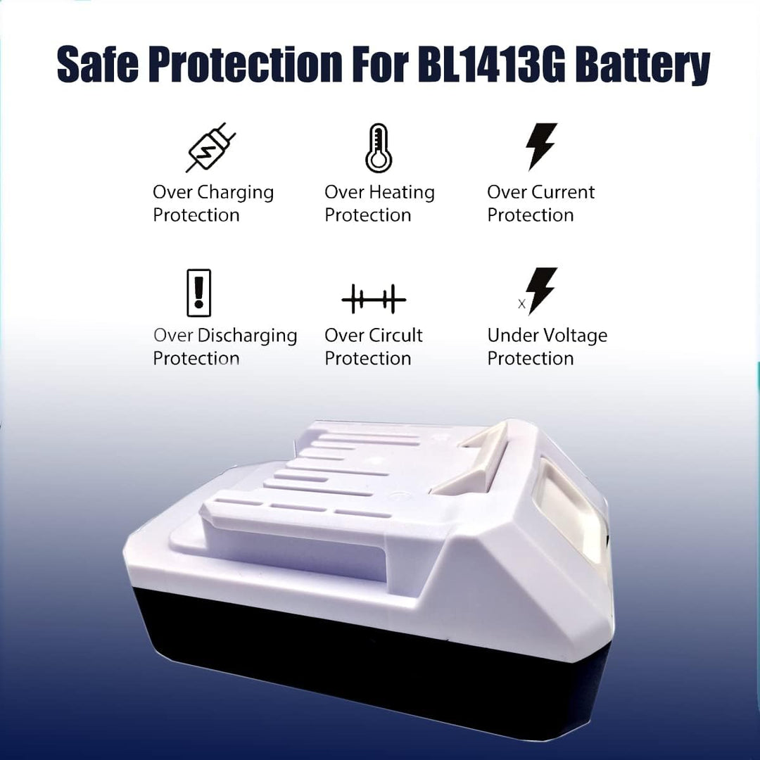 FengWings® BL1413G Akku 14.4V 1300mAh Akku, Ersetzen Für Makita BL1411G | BL1413G | BL1415G | 196375
