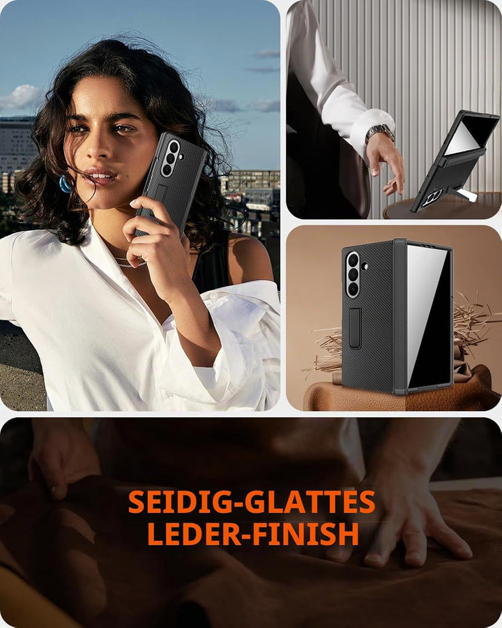 NINKI für Samsung Galaxy Z Fold 7 Hülle mit Privacy Screen Protector Magnetic ständer, Scharnier han