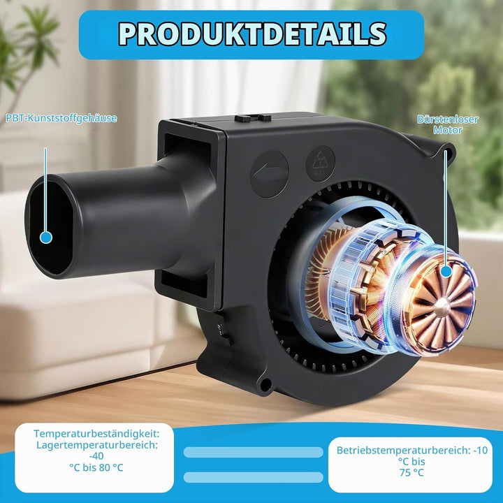 DBREAKS Radiallüfter 12V, Kühlung Lüfter mit Drehzahlregler für Haushaltsgeräte, 220V Klein Gebläse