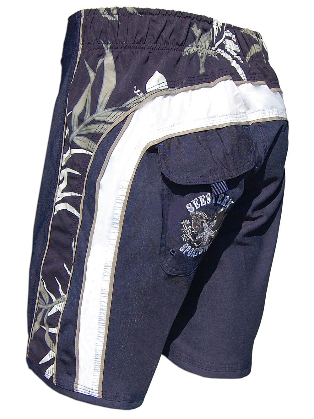 SEESTERN Herren Microstrech Boardshorts m.Gummizug hinten Surfshorts Boardshort Badehorts XS-3XL /23