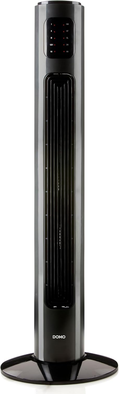 DOMO DO8124 Säulenventilator - 3 Modi + 3 Geschwindigkeiten - 96 cm Höhe digital, Schwarz