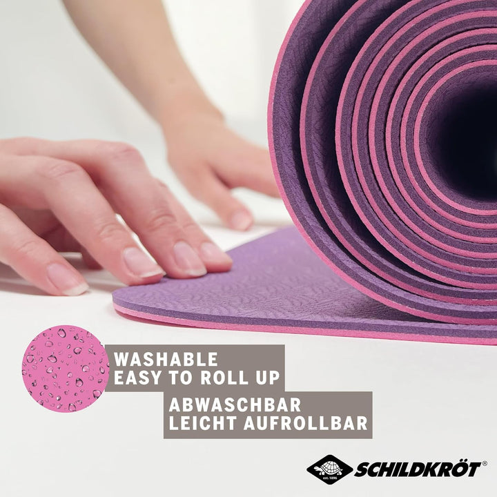 Schildkröt® Fitness Yogamatte BICOLOR, PVC-freie, zweifarbige Yogamatte, hochwertig strukturierte Ob