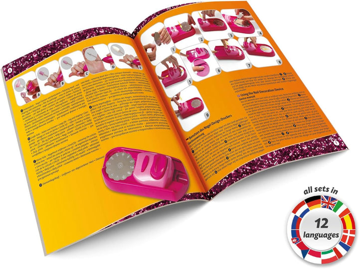 Lena 42654 42654EC Super Mani Pedi Nail Salon, 4 in 1 Nagelstudio für Kinderhände, Komplettset zum V