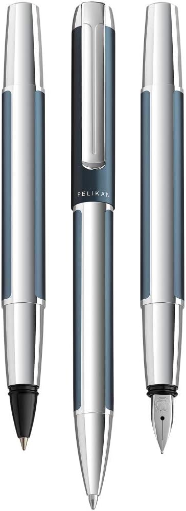 Pelikan 817455 Roller Pura, Petrol, 1 Stück inklusive Grossraummine vom Typ Pelikan 338 Petrol 1 Stü