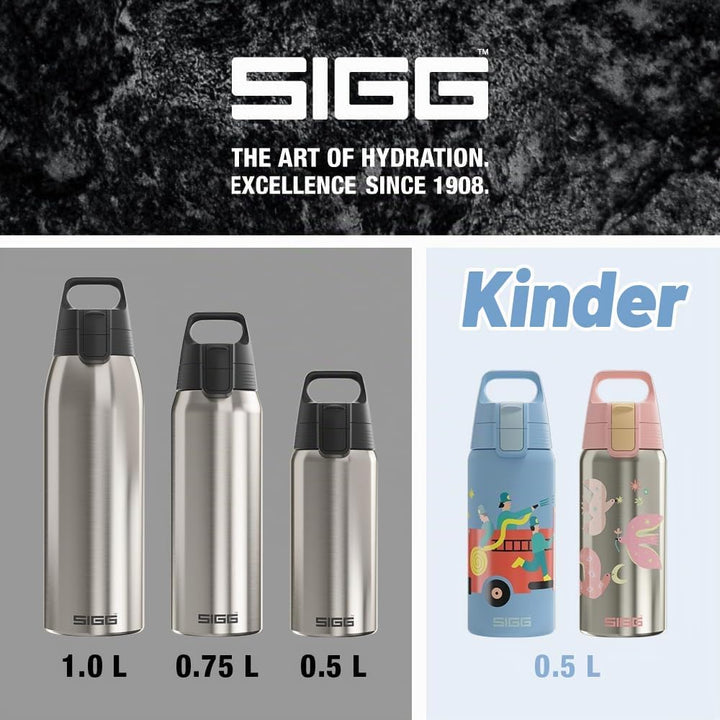 SIGG - Isolierte Trinkflasche - Thermosflasche Shield Therm One Brushed - kohlensäurehaltige Getränk