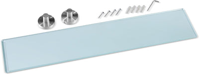 Ambrosya - Ablage aus Edelstahl und Glas - Wandregal Badablage Duschregal Badregal Glasablage Wand B