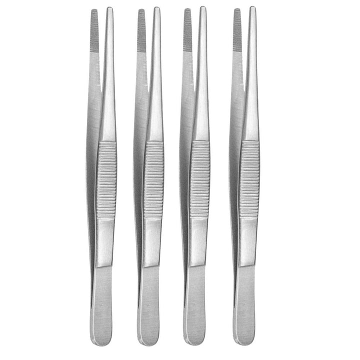 May - Set - 4 x Technische Pinzette gerade - 15 cm - Modellbau Pinzette - Elektriker Pinzette - Indu
