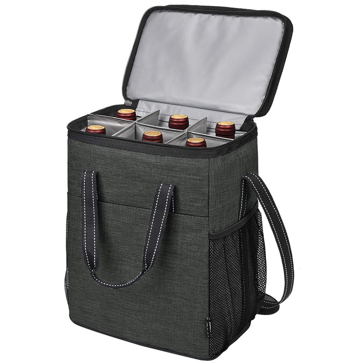 Kato Tirrinia Kühltasche Klein- Flaschenträger für Wein & Bier, gepolsterte weinkühltasche mit isoli