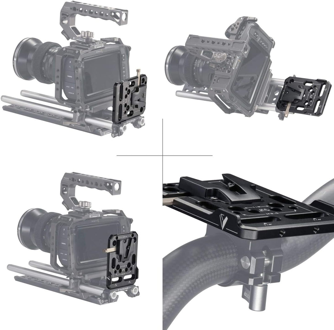Tilta TA-MBP-K1-V Tiltaing Mini V-Mount Battery Plate + 15mm Rod Adapter (Big) (Batterien Nicht enth