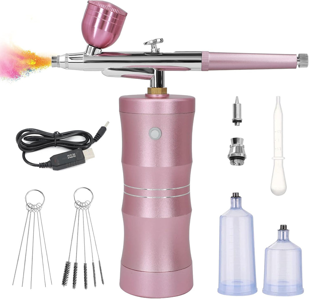 Ykall Airbrush-Kit mit Luftkompressor, Verbessertes 7,4V 34PSI Airbrush-Set, Wiederaufladbare, Tragb