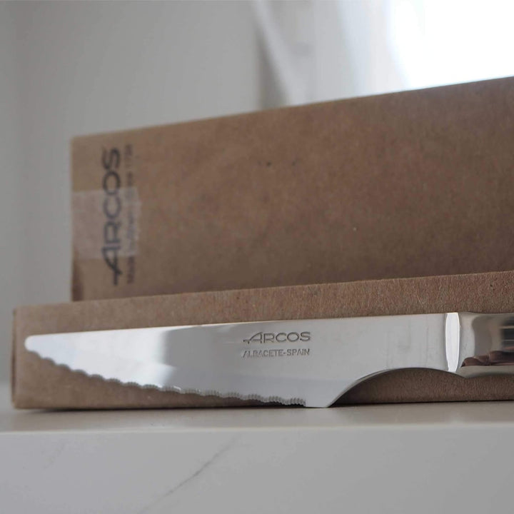 Arcos Fleischmesser-Set | 6 Stück | Steakmesser Marke Arcos | Edelstahl-Besteck | Klinge 110 mm | Mo