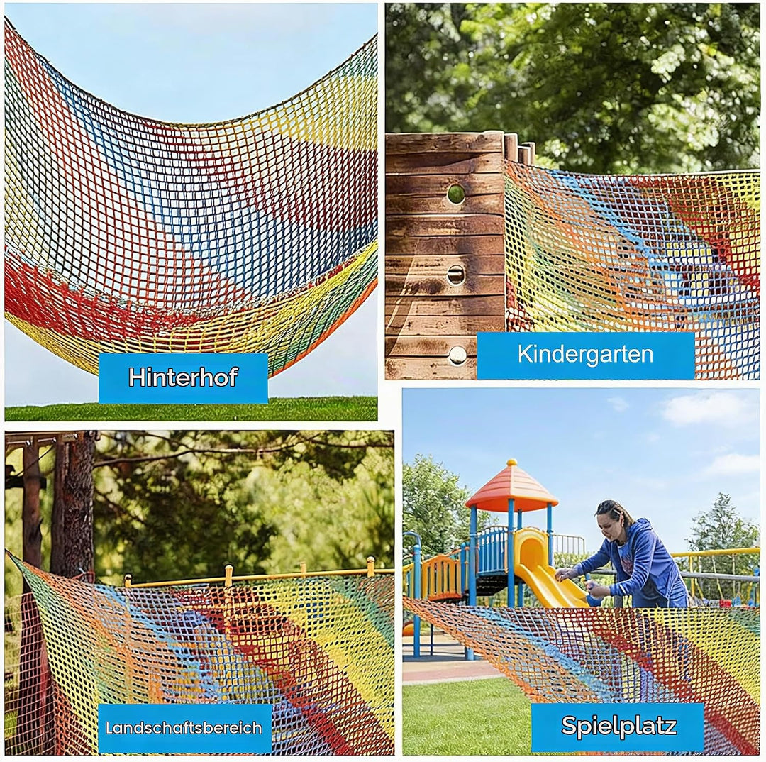 Kletternetz Spielplatz, Doppeltschichten Kinder Sicherheitsnetz Klettergerüst Netz Kinder Garten, 3