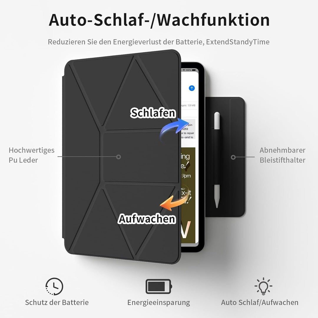 Magnetisch Hülle für iPad (A16) 11. Generation 11 Zoll 2025, iPad 10. Generation 10,9 Zoll 2022, Sch