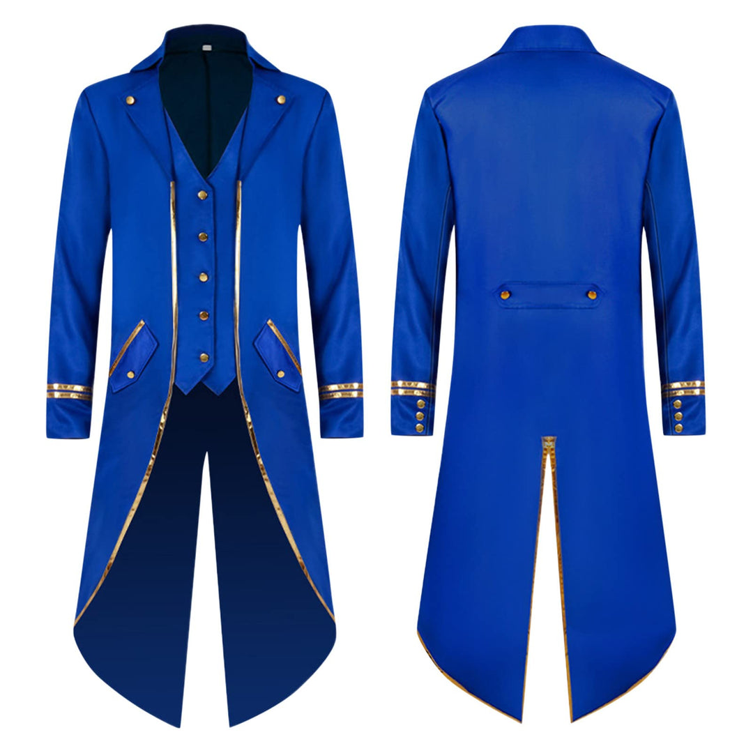 Viktorianische Steampunk Jacke für Herren Vintage Gothic Piraten Slim Fit Frack Wikinger Renaissance