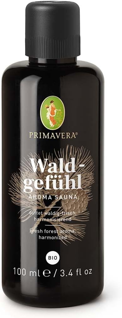 PRIMAVERA Waldgefühl Aroma Sauna bio 100 ml - Saunaöl, Aromatherapie – waldig-frischer Duft – stärke